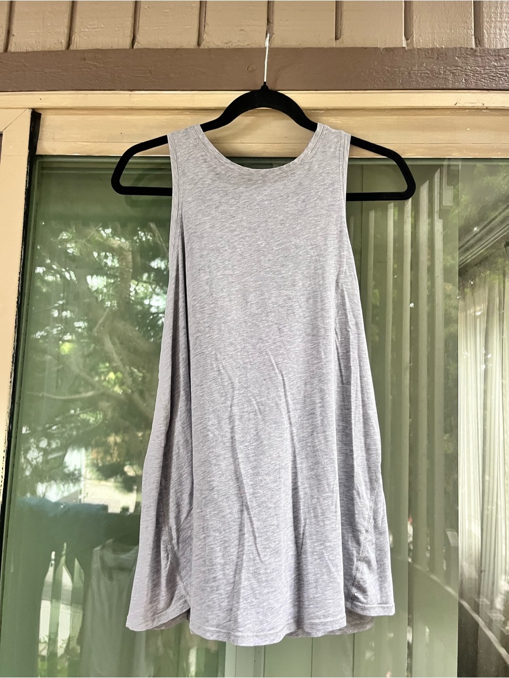 lululemon athletica high neck tank top, open back | tie